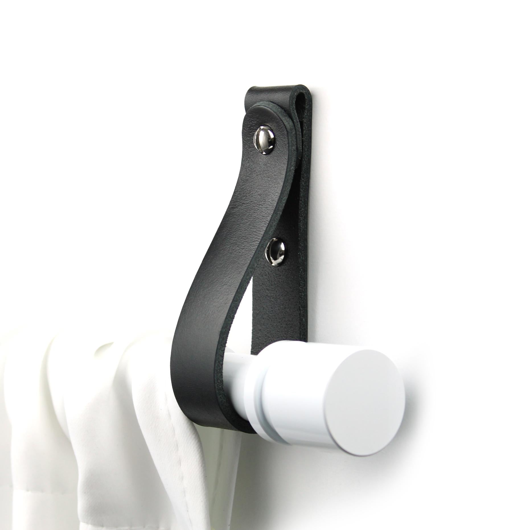 Romi Classic Leather Curtain Rod Holder (set of 2)