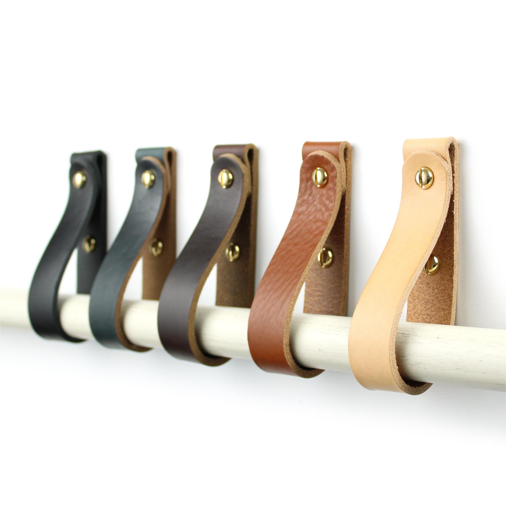 Romi Classic Leather Curtain Rod Holder (set of 2)