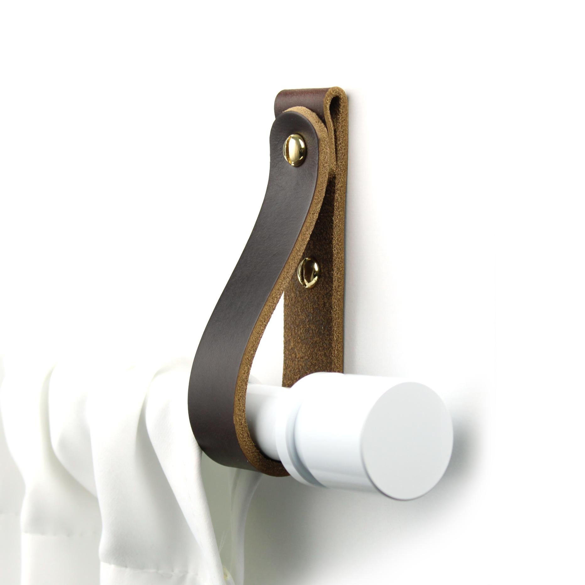 Romi Classic Leather Curtain Rod Holder (set of 2)