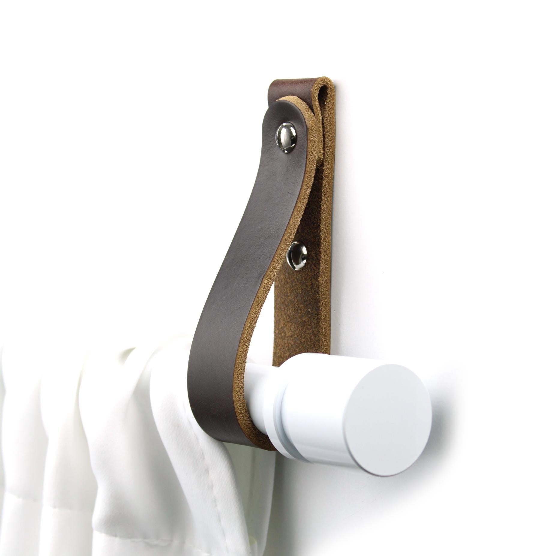Romi Classic Leather Curtain Rod Holder (set of 2)