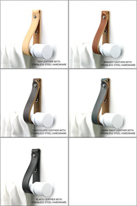 Romi Classic Leather Curtain Rod Holder (set of 2)