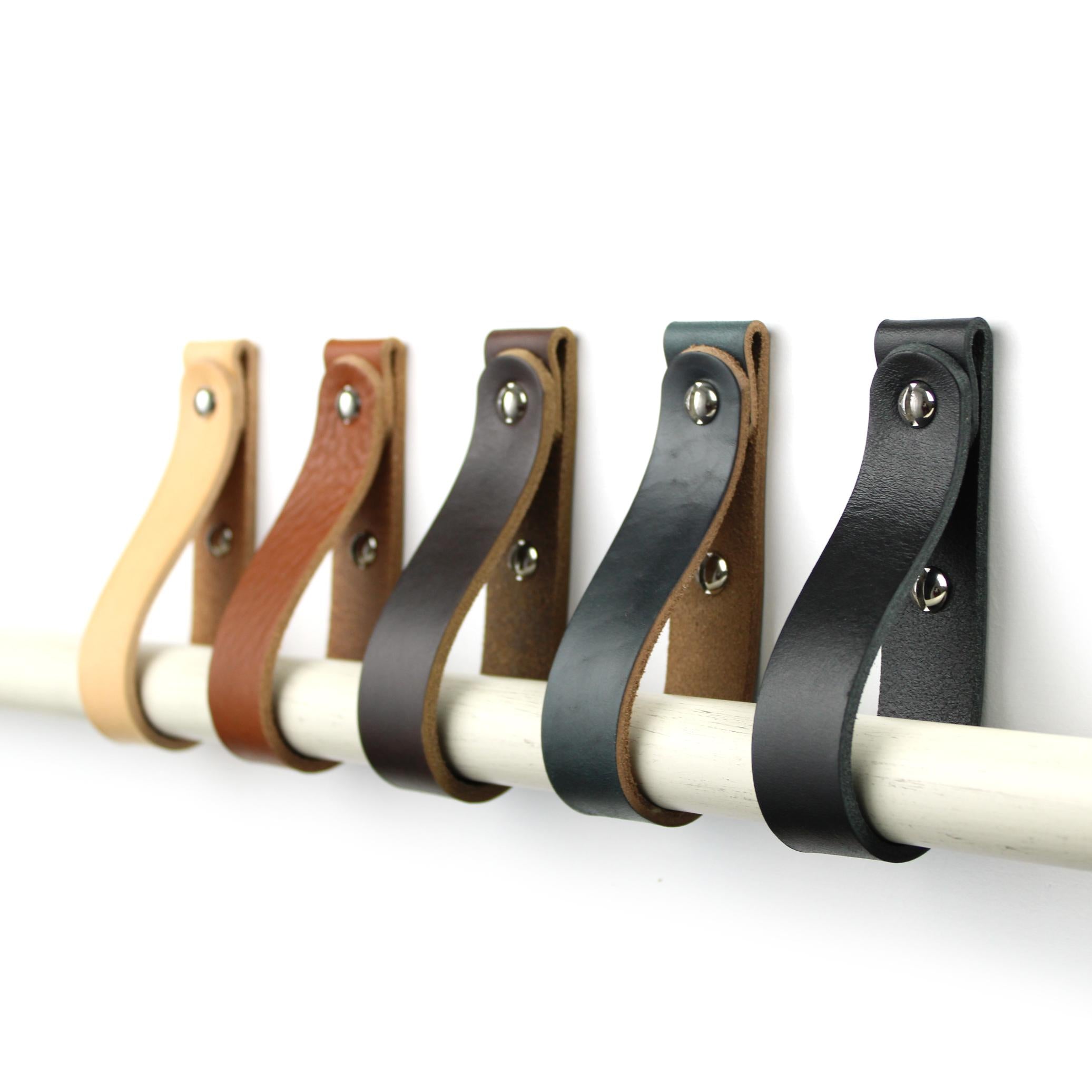 Romi Classic Leather Curtain Rod Holder (set of 2)