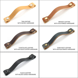leather drawer handles by Makeline Designs, Color Combinations