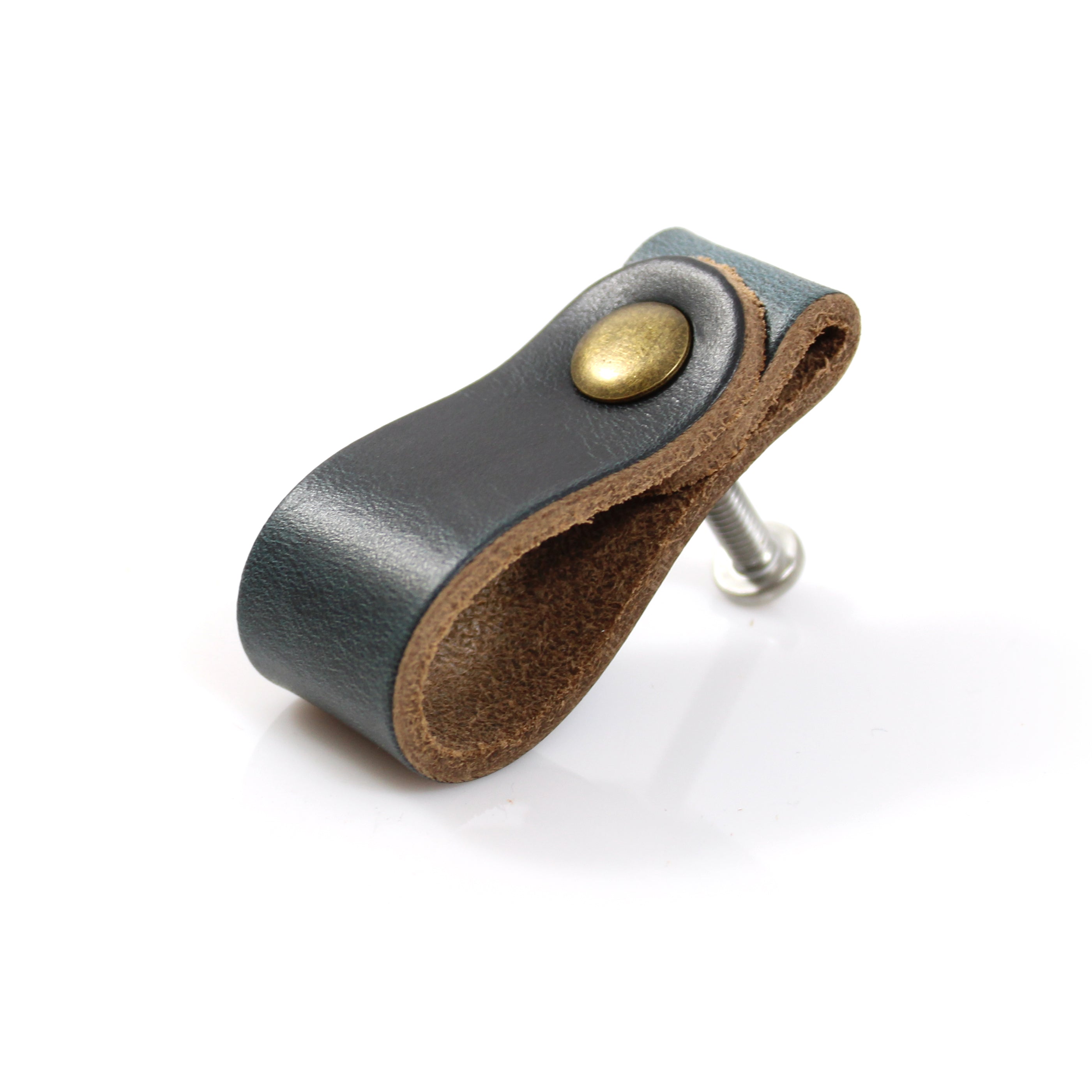Leather Drawer Pull | Leather Kitchen Handle | Leather Pull for Cabinet | Romi Drawer Pull, Tan / Antique Brass / Medium Leather Drawer Pull | Leather Kitchen Handle | Leather Pull for Cabinet | Romi Drawer Pull, Tan / Antique Brass / Medium